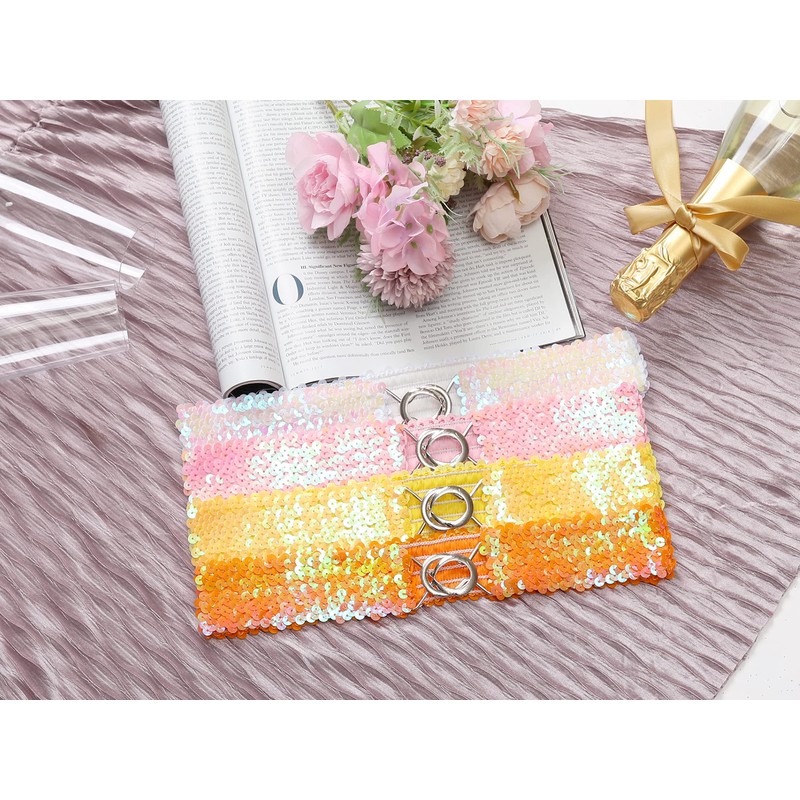 Allegra K Women Thin Elastic Waist Belt Sequin Decor Stretchy