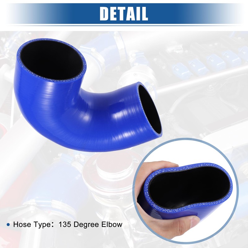 QUARKZMAN Auto Kupplung Silikon Schlauch 80mm 3.15" Innendurchm. 135 Grad