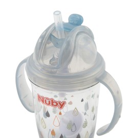 Nuby Flip It Cup, 8.5 fl oz (240 ml), Raindrop