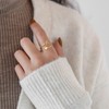 Heart Initial Rings for Teen Girls Women,14k Gold Plated Rings