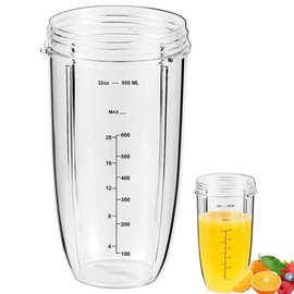 32 oz Juicer Cup, Cup Compatible with NutriBullet Electric Mixer 900 W / 600 W, Large Cups Accessories Replacement Parts