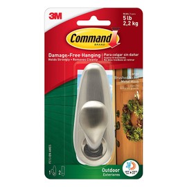 Command Outdoor Forever Classic Metal Hook, Large, 5-Pound Capacity