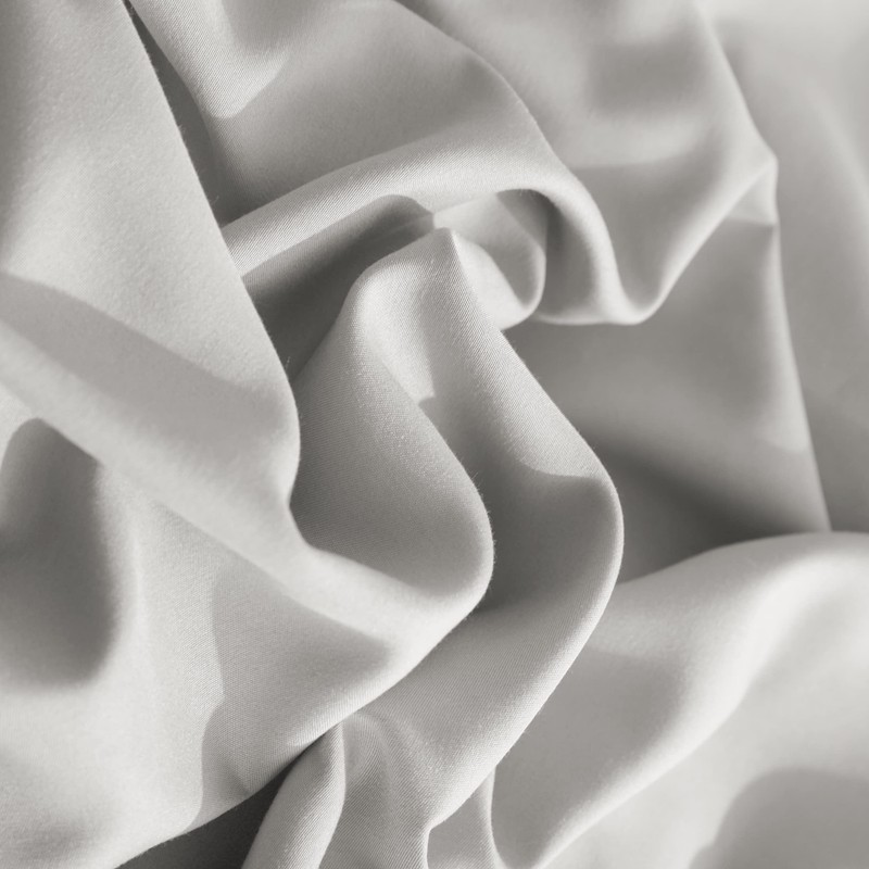 NTBAY 2 Pieces 100% Brushed Microfiber Light Grey Single Duvet