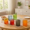 Khen Plastic Hobnail Drinking Glasses Set of 6 Neutral Tones