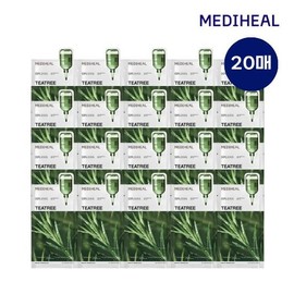 Mediheal Tea Tree Soothing Moisture Essential Mask 10 Sheets + 10 Sheets (Total 20 Sheets) / 메디힐 티트리 진정 수분 에센셜 마스크 10매+10매 (총 20매)