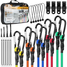 28Pcs Bungee Cords with Hooks