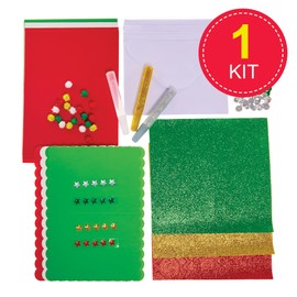 Baker Ross FX892 Christmas Card Making Kit - 1 kit, Christmas Card Making and Decorating for Kids