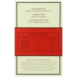 Harney & Sons Organic English Breakfast | 20 Wrapped Sachets, 20 Count Pack of 6, 100% Pure Black Tea