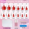 AddFavor 120pcs Red Press on Toenails for Women, Toe Nail