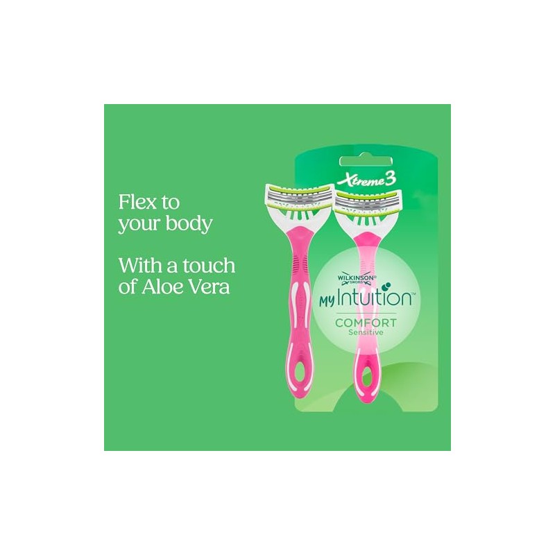Wilkinson Sword myIntuition Xtreme 3 Comfort Sensitive Women's Disposable Razors,