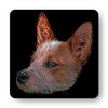 Fractal Artworks Australian Cattle Dog - Red Heeler Coaster with