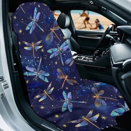 Renewold Blue Dragonfly Car Seat Cover Athletic Gym Running Towel Full Large Size Front Back Auto Seat Cushion Mat Protector Yoga Beach Picnic Blanket Automotive Accessories Decoration