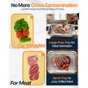 Matchwaves Grilling Prep and Serve Trays with Lid, Stainless Steel
