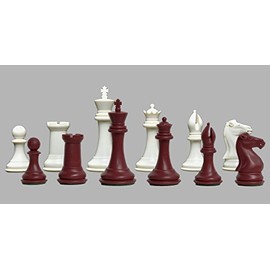 The House of Staunton - The Collector Plastic Chess Set - Pieces Only - 3.75" King - Red & White