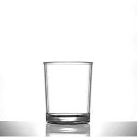 Virtually Unbreakable Heavy Duty Polycarbonate 8oz Plastic Rocks Glass (Pack of 6)