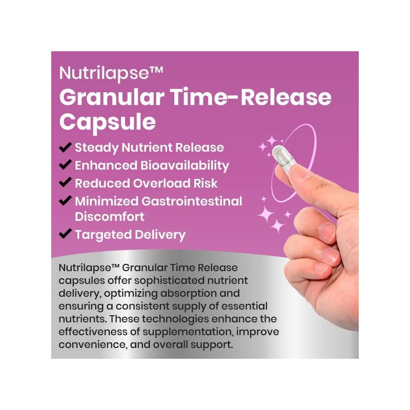 Nutrilapse™ Magnesium Glycinate (Bisglycinate) with Vitamin B6, High Bioavailability Granular