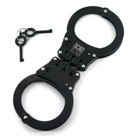 Ace Martial Arts Supply Heavy Duty Handcuffs and Keys (Black Hinge)