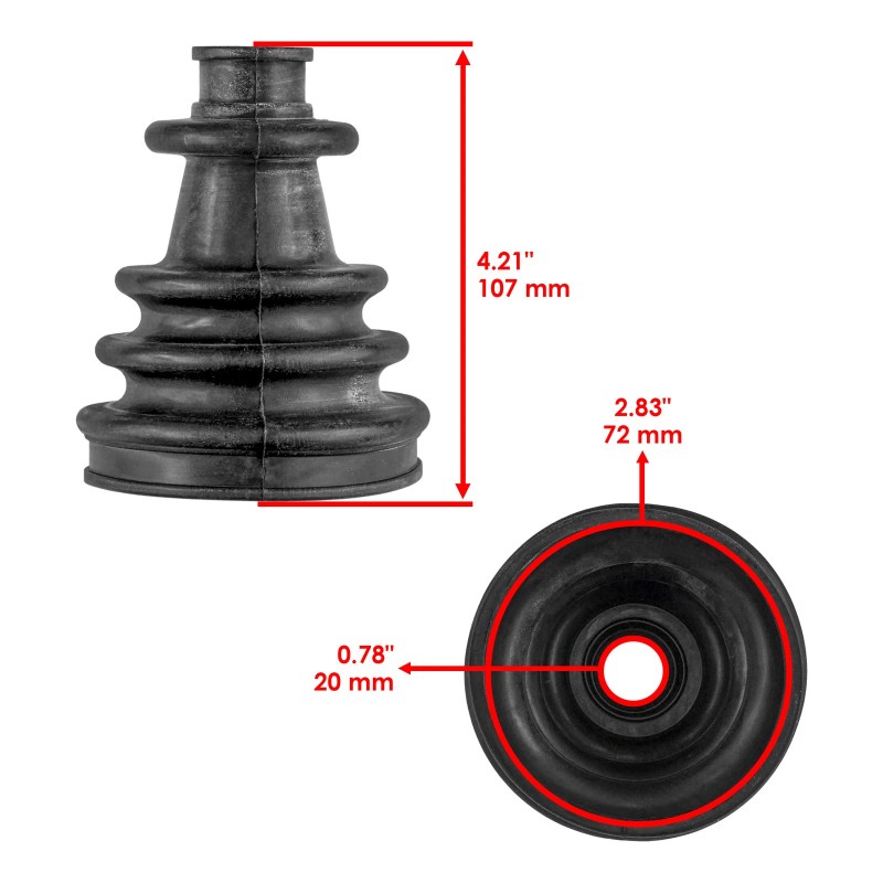 Caltric Front Axle Outer CV Boot Kit for Polaris Scrambler