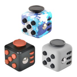 TCAX Fidget Cube Dice Cube Stress Relief Cube 6 Sides Infinity Button Stress Release Hand Play Toy Toy Toy Mood Change Gift