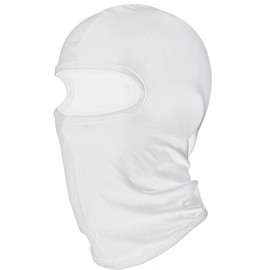 Balaclava Ski Mask Head Mask Full Face Mask Windproof Face Cover Sun UV Protection Scarf Men Women Outdoor Sport Cycling Cap (White)