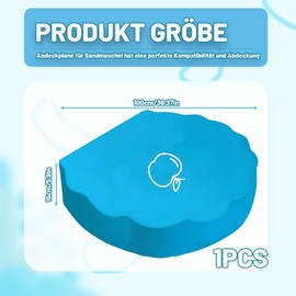 ElevaPulse Sand Shell Cover with Apple Design - Waterproof Protective Cover for 100 x 15 cm Shell Sandpit, Bath Shell and Outdoor Play Areas
