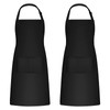 2pcs Cooking Aprons for Men Women, Chef Aprons with 2
