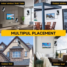 2025 Upgraded TV Antenna Indoor, 2800+ Miles Range Digital Antenna for Smart TV Indoor, HDTV Antenna for Local Channels with Amplifier, Outdoor Antenna Support 8K 4K 1080p All TVs -38FT Coax Cable