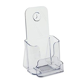 Source One 6 Pack 4 X 9 Inches Brochure Holder with Business Card Holder (TRI-BC-6P)