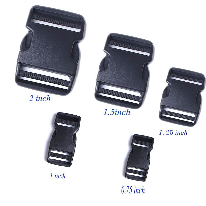AXEN 4PCS Plastic Buckle, Dual Adjustable Side Quick Release Buckle