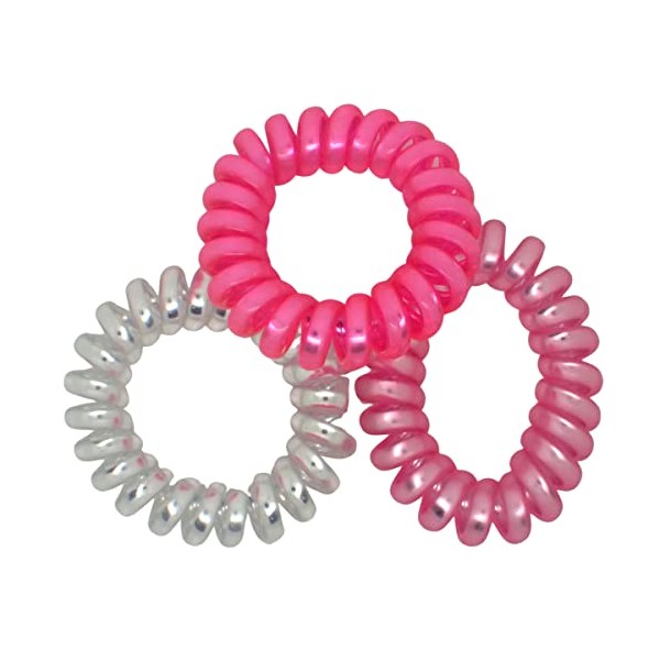 Topkids Accessories Metallic Spiral Hair Ties for Girls and Women,