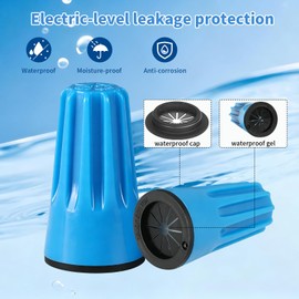 Lenporl 2026 New Grade 50PCS Waterproof Wire Connectors Nuts 22-8AWG,P4W Wire Electrical Connectors Outdoor Twist Nuts Caps Cable, Terminal Connector for Landscape Light, Irrigation Valves