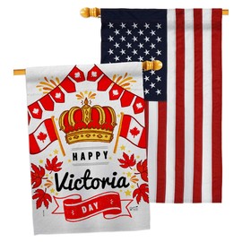 Angeleno Heritage Victoria Day House Flag Pack Canada Provinces Canadian Territories Region Country Particular Area Embroidery Decoration Banner Small Garden Yard Gift Double-Sided, Made in USA