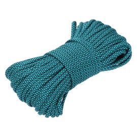 sourcing map 550 Paracord 100 Feet, 4mm 7 Strand Parachutes Cord Spool Survival Strong Rope String for Camping Hiking Fishing, Blue/Black