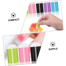 OHPHCALL Nail Art Blending Pen Set 10pcs Round Sponge Head for Manicure Sponge Nail Brush