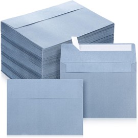 Ctosree Dusty Blue Invitation Envelopes Peel Stick Seal 120 GSM Heavyweight Blue Invitation Envelopes for Greeting Cards Wedding Birthday (A7, 5.25 x 7.25 Inch,300 Pcs)