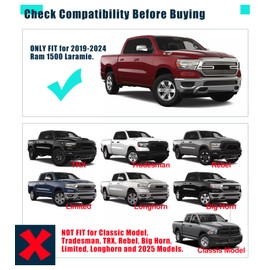 NEOXIST Grill LED Lights for 2019-2024 Dodge Ram 1500 Laramie Raptor Light Bar Front Bumper Grille Markers Head Lamps 5th Gen Exterior Accessory (Amber)