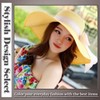 ONE LIMITATION CP114 Straw Hat, Wide Brim, Foldable, Sun Shade,