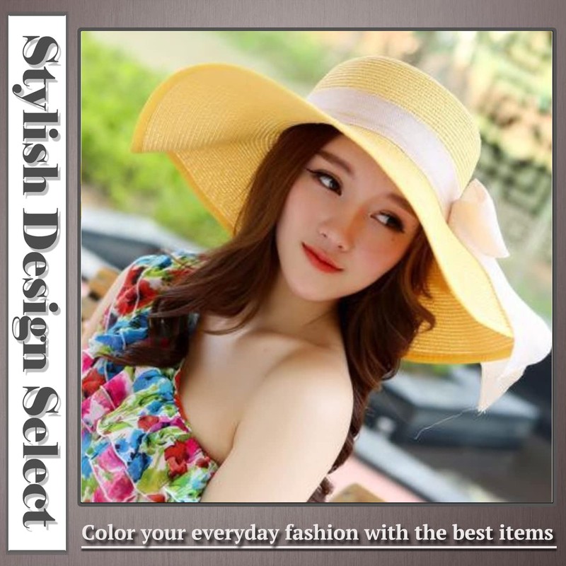 ONE LIMITATION CP114 Straw Hat, Wide Brim, Foldable, Sun Shade,