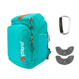 3 Pcs Roller Skate Bag Internal Waterproof Ice Skate Bag Roller Skate Backpack with Multi-Pockets Skate Bag Fits to Us Women and Man Skateing Accessory with Covers Towel Locking Carabiner, B green