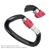 Mountaineering D Locking Carabiner Clips Alloy Heavy Duty Carabiner for