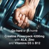 Creatine Monohydrate Capsules High Strength, 4200mg, ALA, Vitamin D B12,