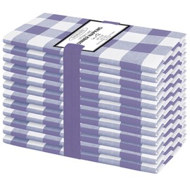Juego de 12 servilletas de tela de algodón a cuadros de cuadros 100 % algodón de 20 x 20 pulgadas, suave y duradero, lavable, ideal para eventos, bodas, día festivo, Pascua, perfecto para uso diario,