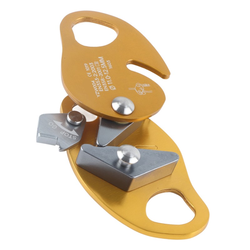 Self Braking Stop Descender for 11‑12.5mm Rope Clamp Grab Rescue