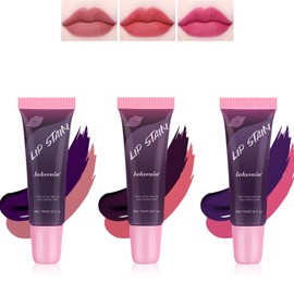 Pakivs 3Pcs Lip Liner Flecken-Set,Lang Anhaltendes Mattes Peel Off Lip Liner Tattoo,Wasserdichte Rosa Lippenfarbe,Transfer Proof Nude Lip Gloss Make-up Kit für Frauen