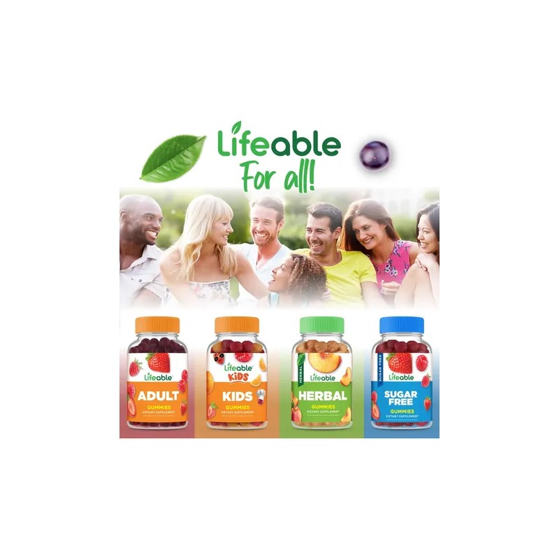 Lifeable Gummies Biotina 10000mcg Para Adolescentes N/a