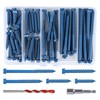 60 PCS 1/4" Blue Hex Washer Head Concrete Screws Anchor