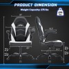HOMEFLA Computer Gaming Desk Chair Ergonomic Lumbar Support with Flip-up