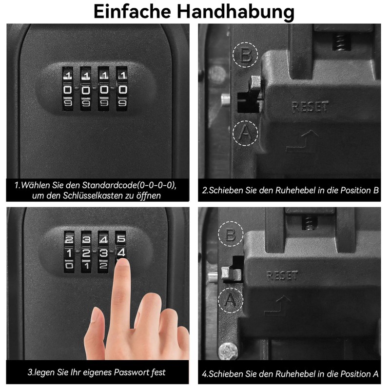 WwuHua Key Safe with Number Code, Key Safe with Magnetic