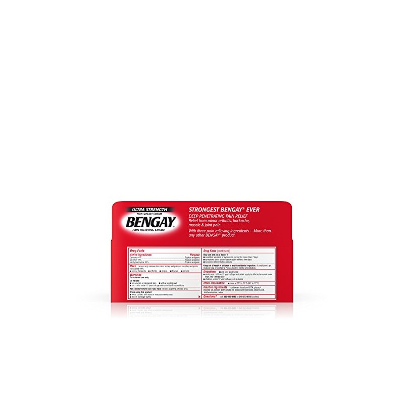 Bengay Ultra Strength Cream, 4-Ounce Tubes (Pack of 3)