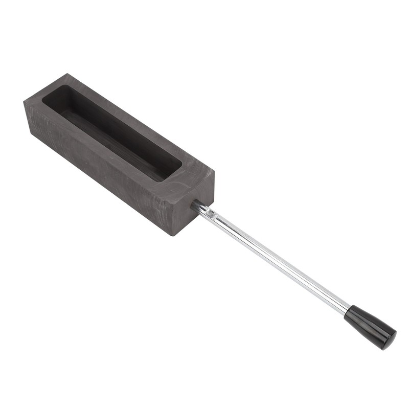 Ingot Graphite Mould Long Handle Graphite Fused Gold 6.6 Lb